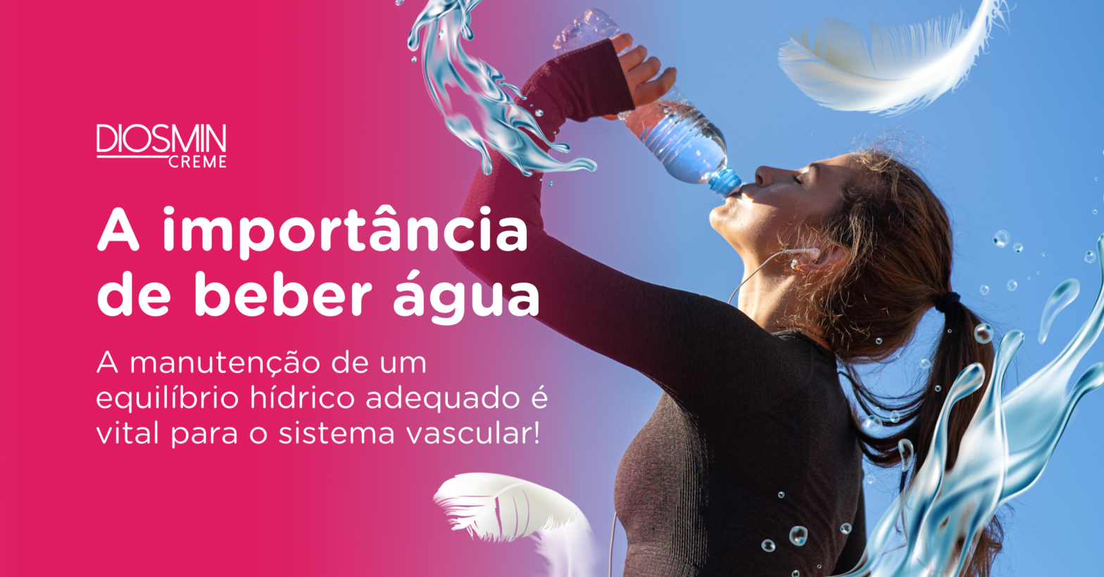 A importância de beber água: A manutenção de um equilíbrio hídrico adequado é vital para o sistema vascular!